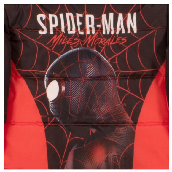 Marvel Spiderman Miles Morales Boys Zip-Up Puffy Hoodie for Kids and Toddlers 8 - Picture 3 of 4